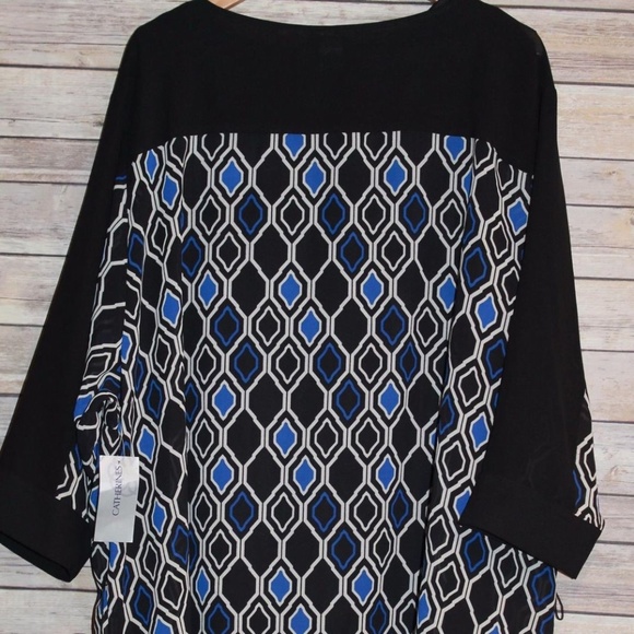 Catherines Geometric Long Tunic Dress 2X HW1468 - Picture 3 of 6